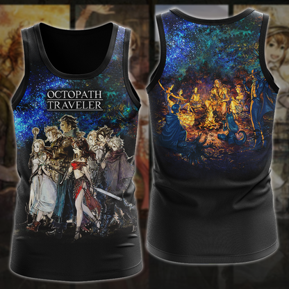 Octopath Traveler II Video Game 3D All Over Printed T-shirt Tank Top Zip Hoodie Pullover Hoodie Hawaiian Shirt Beach Shorts Jogger Tank Top