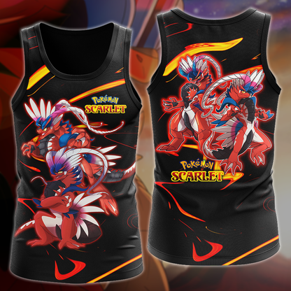 Pokemon Scarlet Video Game 3D All Over Print T-shirt Tank Top Zip Hoodie Pullover Hoodie Hawaiian Shirt Beach Shorts Jogger Tank Top