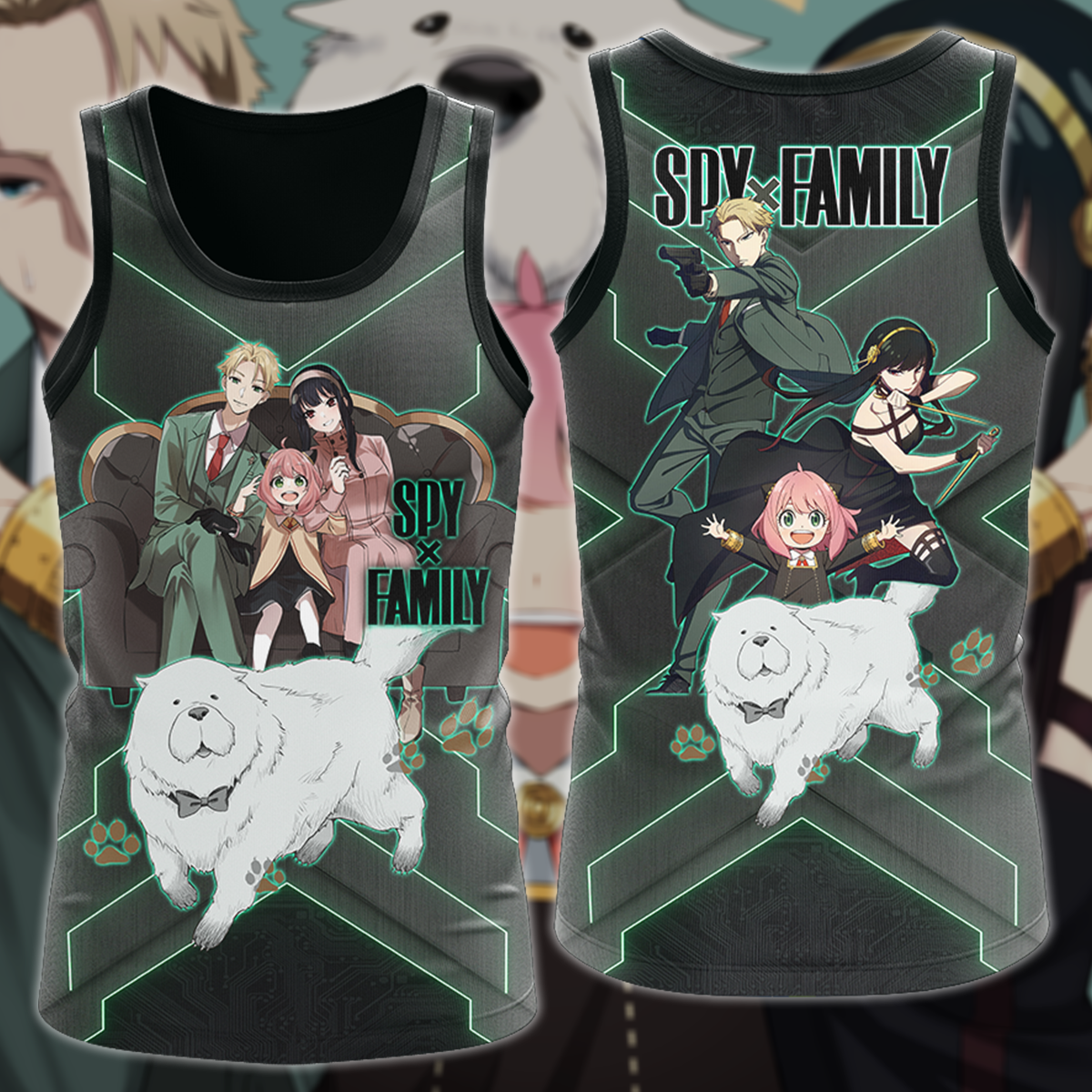 Spy x Family 3D All Over Print T-shirt Tank Top Zip Hoodie Pullover Hoodie Hawaiian Shirt Beach Shorts Jogger Tank Top