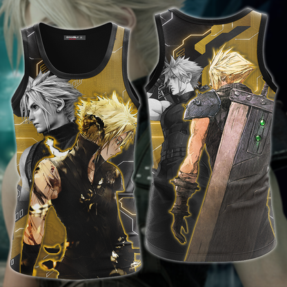 Final Fantasy VII Cloud Strife Video Game 3D All Over Print T-shirt Tank Top Zip Hoodie Pullover Hoodie Hawaiian Shirt Beach Shorts Jogger Tank Top