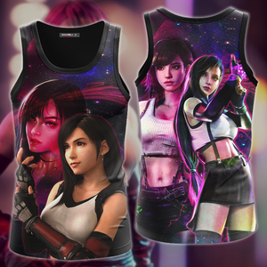 Final Fantasy VII Tifa Lockhart Video Game 3D All Over Print T-shirt Tank Top Zip Hoodie Pullover Hoodie Hawaiian Shirt Beach Shorts Jogger Tank Top S 