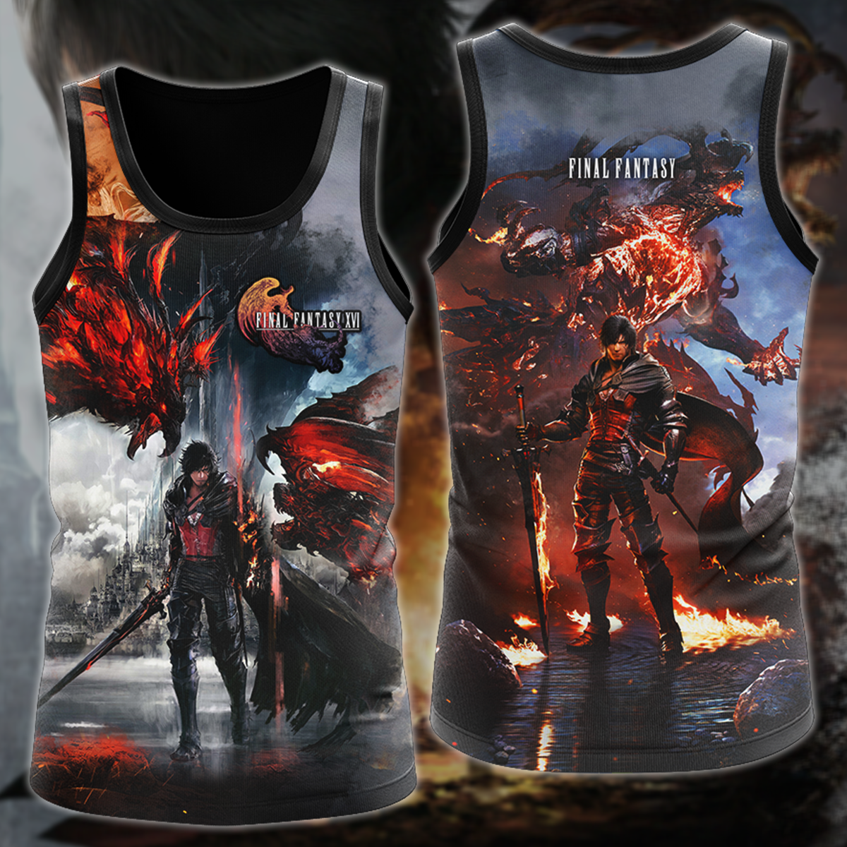 Final Fantasy XVI Video Game 3D All Over Printed T-shirt Tank Top Zip Hoodie Pullover Hoodie Hawaiian Shirt Beach Shorts Jogger Tank Top
