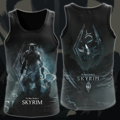 The Elder Scrolls V: Skyrim Video Game 3D All Over Printed T-shirt Tank Top Zip Hoodie Pullover Hoodie Hawaiian Shirt Beach Shorts Jogger Tank Top