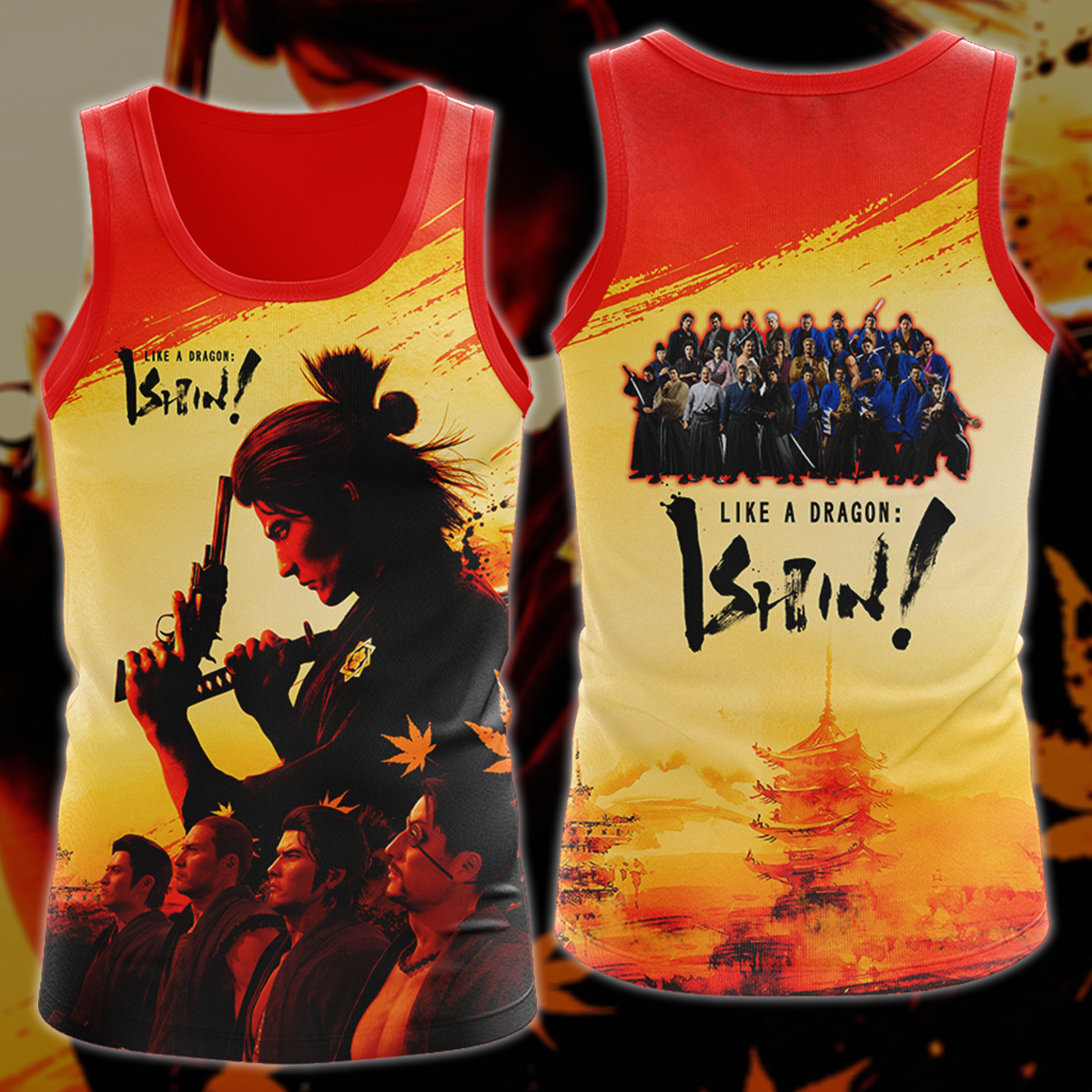 Like a Dragon: Ishin! Video Game 3D All Over Printed T-shirt Tank Top Zip Hoodie Pullover Hoodie Hawaiian Shirt Beach Shorts Jogger Tank Top