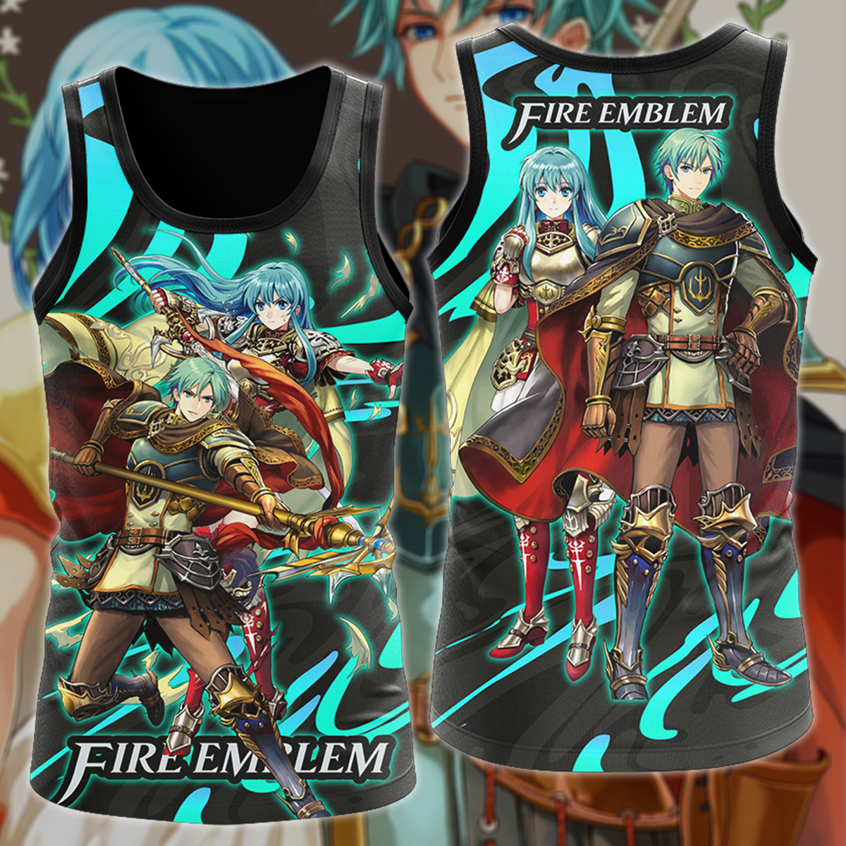Fire Emblem Ephraim & Eirika Video Game 3D All Over Print T-shirt Tank Top Zip Hoodie Pullover Hoodie Hawaiian Shirt Beach Shorts Jogger Tank Top