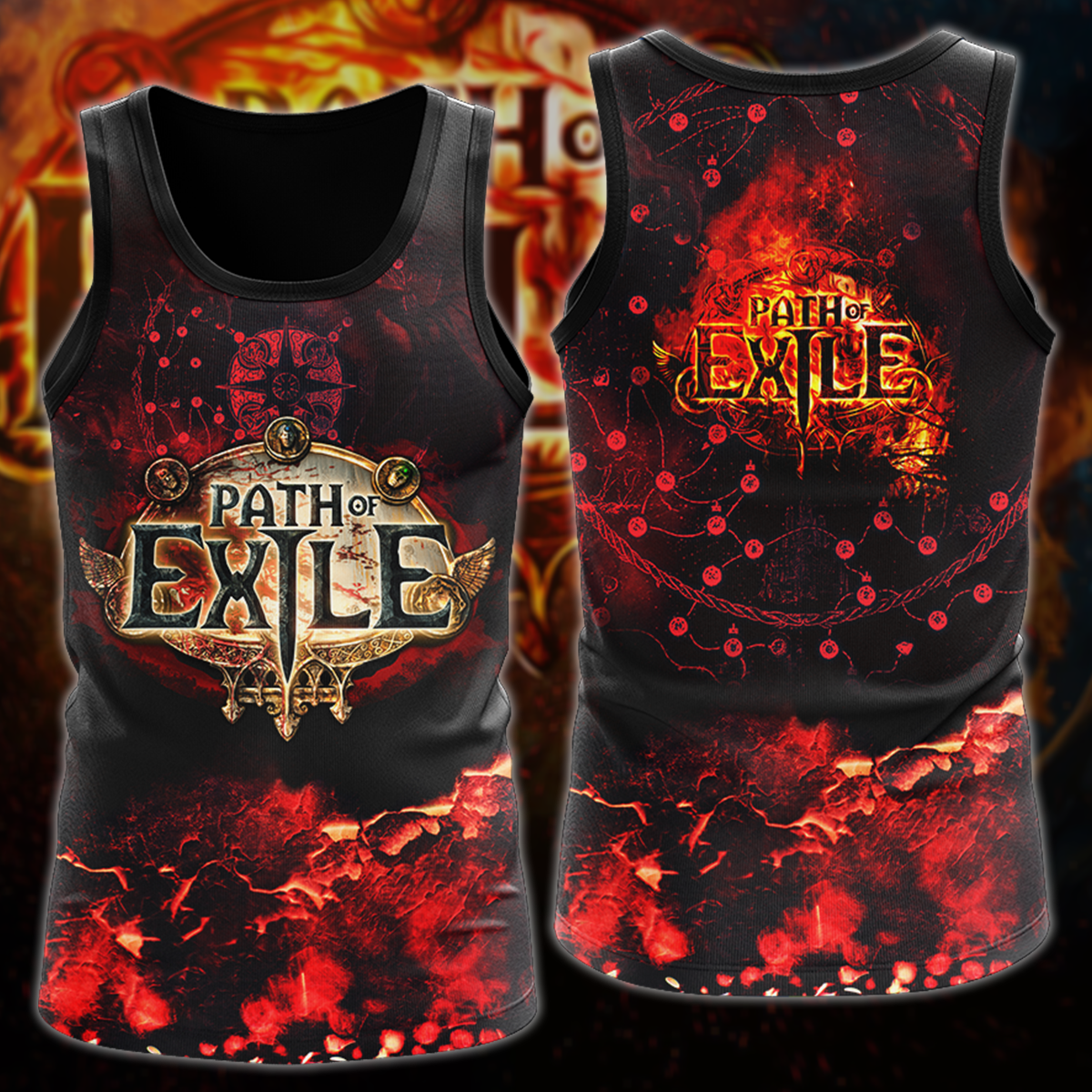 Path Of Exile Video Game 3D All Over Print T-shirt Tank Top Zip Hoodie Pullover Hoodie Hawaiian Shirt Beach Shorts Jogger Tank Top