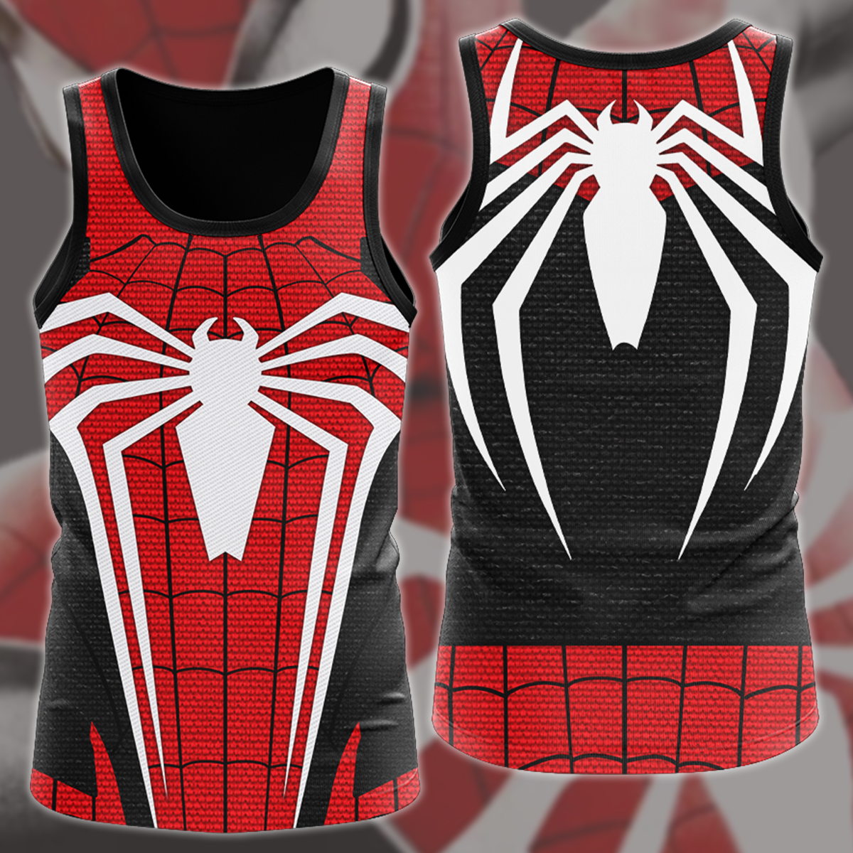 Spider-Man 2 Peter Parker Advanced Suit 2.0 Red & Black Cosplay Video Game All Over Printed T-shirt Tank Top Zip Hoodie Pullover Hoodie Hawaiian Shirt Beach Shorts Joggers Tank Top