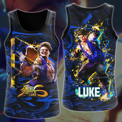 Street Fighter 6 Luke Video Game 3D All Over Printed T-shirt Tank Top Zip Hoodie Pullover Hoodie Hawaiian Shirt Beach Shorts Jogger Tank Top