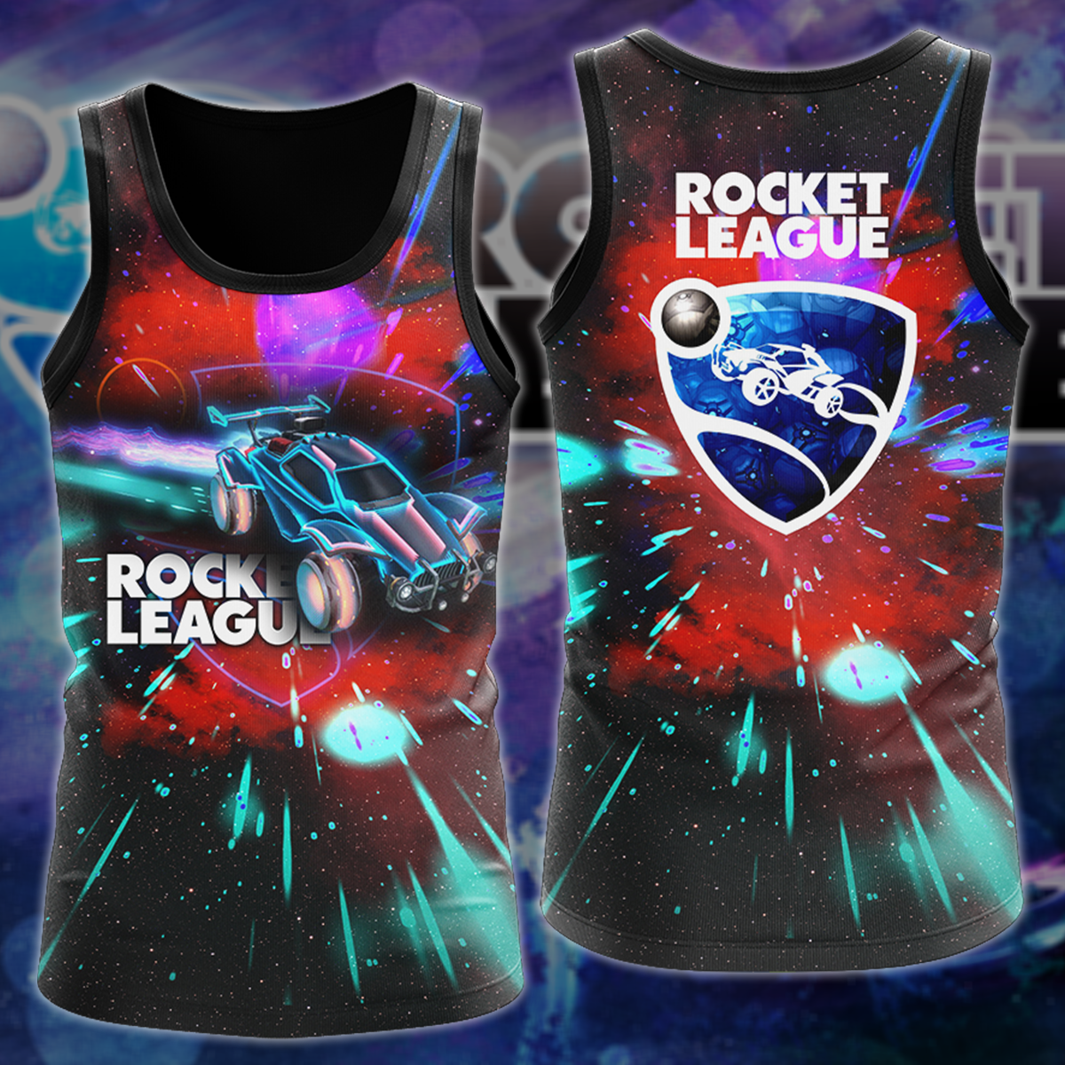 Rocket League Video Game 3D All Over Print T-shirt Tank Top Zip Hoodie Pullover Hoodie Hawaiian Shirt Beach Shorts Jogger Tank Top