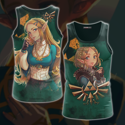 Princess Zelda The Legend of Zelda All Over Print T-shirt Zip Hoodie Pullover Hoodie Tank Top