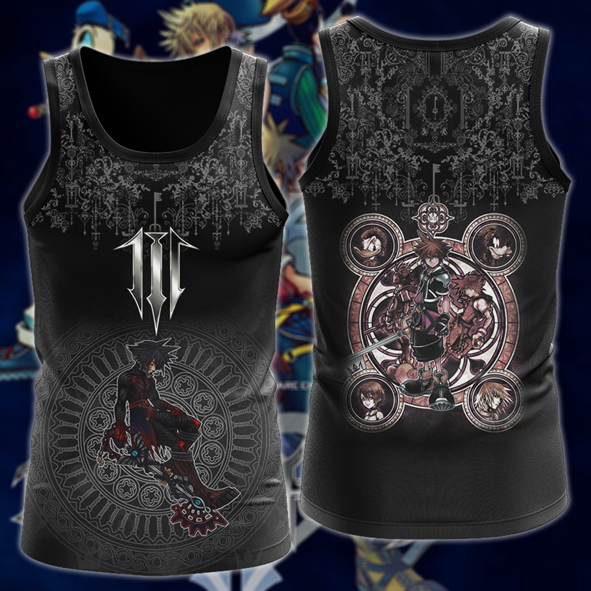 Kingdom Hearts: Melody of Memory Video Game 3D All Over Print T-shirt Tank Top Zip Hoodie Pullover Hoodie Hawaiian Shirt Beach Shorts Jogger Tank Top