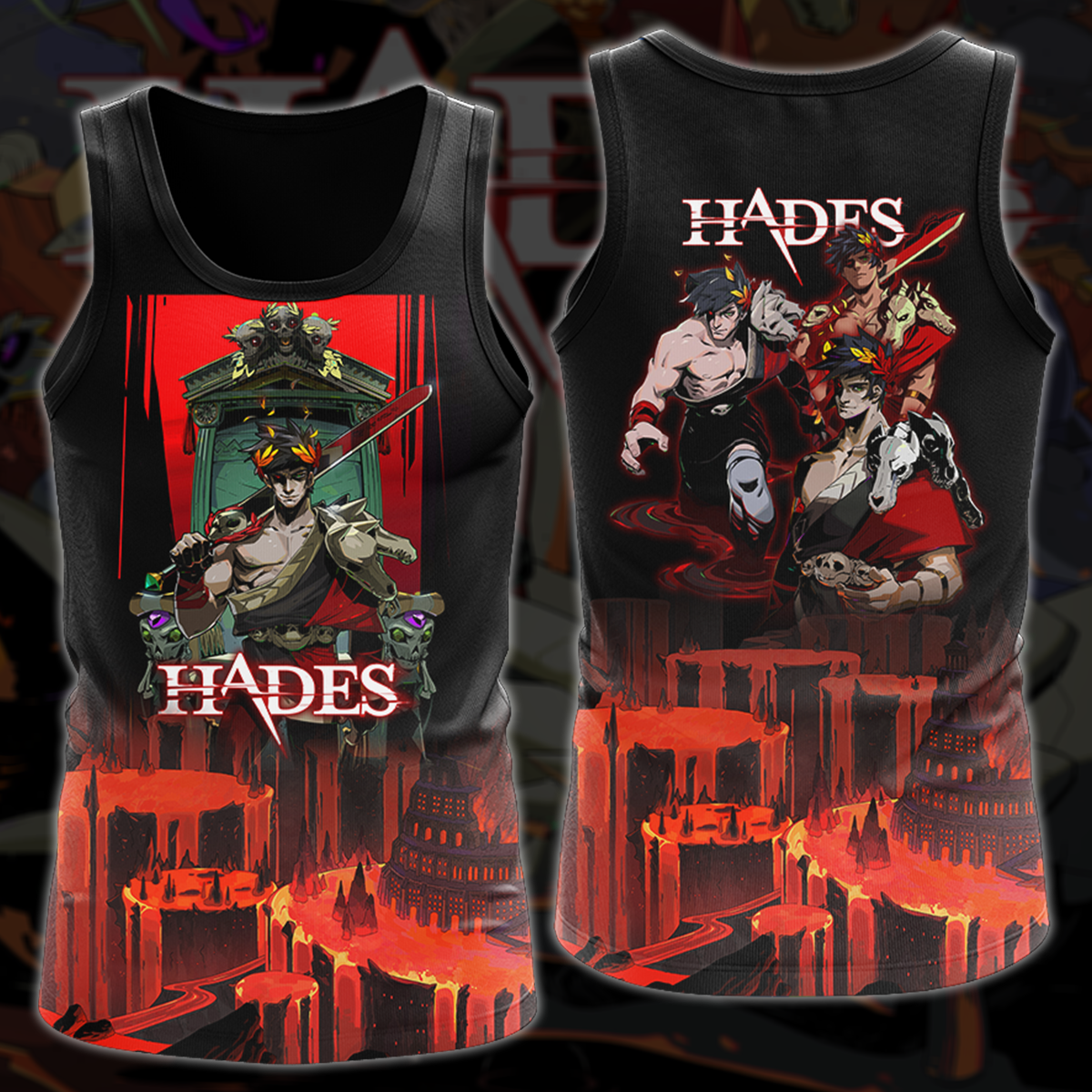 Hades Video Game 3D All Over Print T-shirt Tank Top Zip Hoodie Pullover Hoodie Hawaiian Shirt Beach Shorts Jogger Tank Top