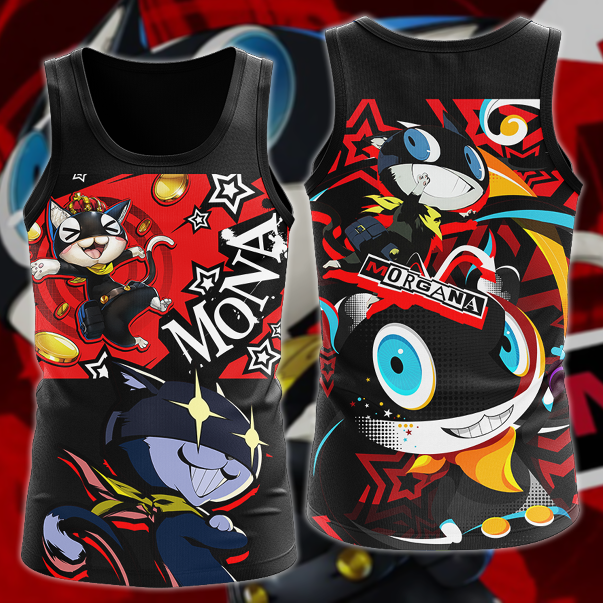 Persona 5 Strikers Morgana Video Game 3D All Over Print T-shirt Tank Top Zip Hoodie Pullover Hoodie Hawaiian Shirt Beach Shorts Jogger Tank Top