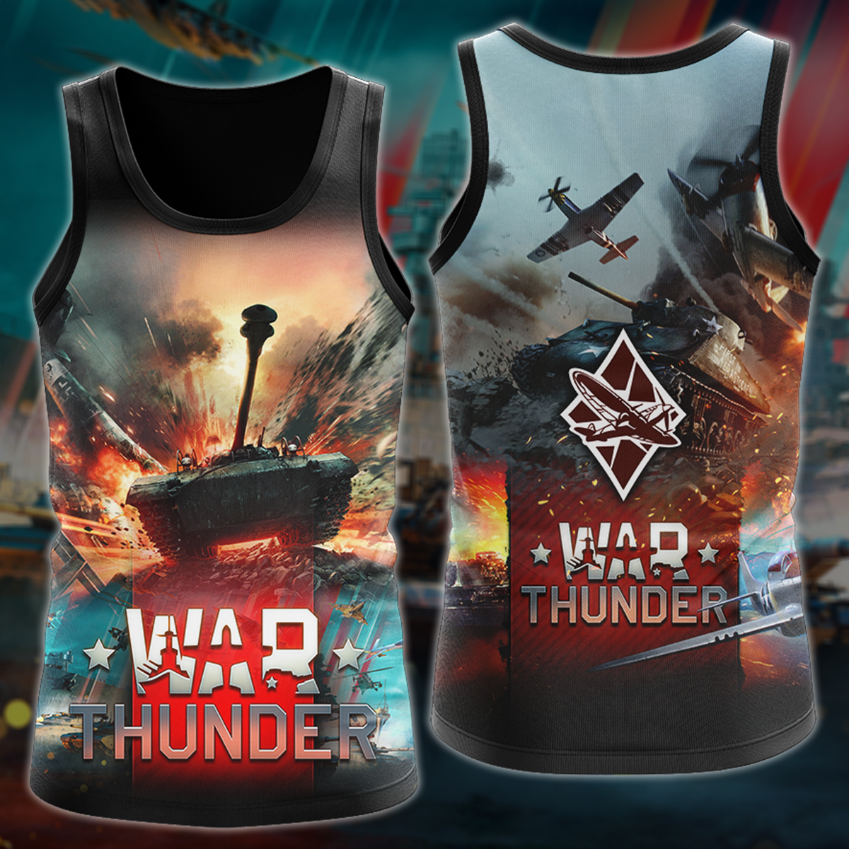 War Thunder Video Game 3D All Over Printed T-shirt Tank Top Zip Hoodie Pullover Hoodie Hawaiian Shirt Beach Shorts Jogger Tank Top