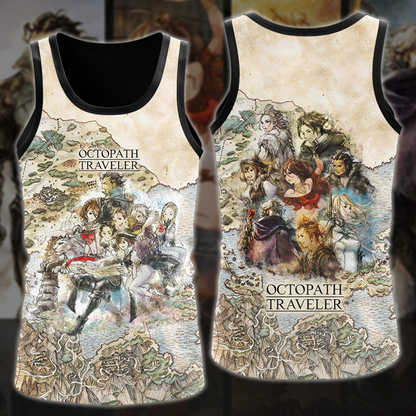 Octopath Traveler 2 Video Game 3D All Over Printed T-shirt Tank Top Zip Hoodie Pullover Hoodie Hawaiian Shirt Beach Shorts Jogger Tank Top