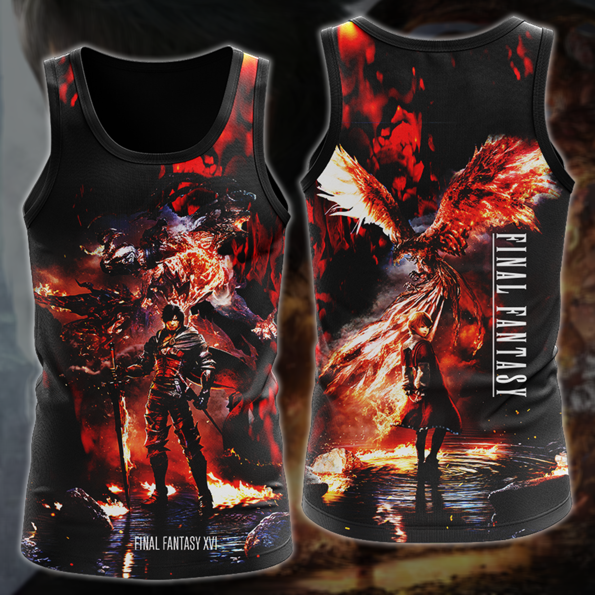 Final Fantasy XVI Video Game 3D All Over Printed T-shirt Tank Top Zip Hoodie Pullover Hoodie Hawaiian Shirt Beach Shorts Jogger Tank Top