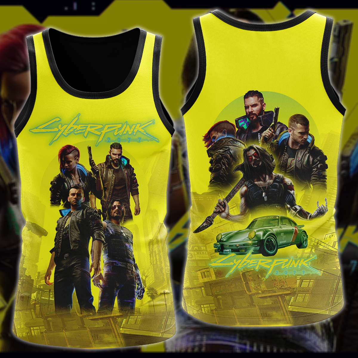 Cyberpunk 2077 Video Game 3D All Over Printed T-shirt Tank Top Zip Hoodie Pullover Hoodie Hawaiian Shirt Beach Shorts Jogger Tank Top