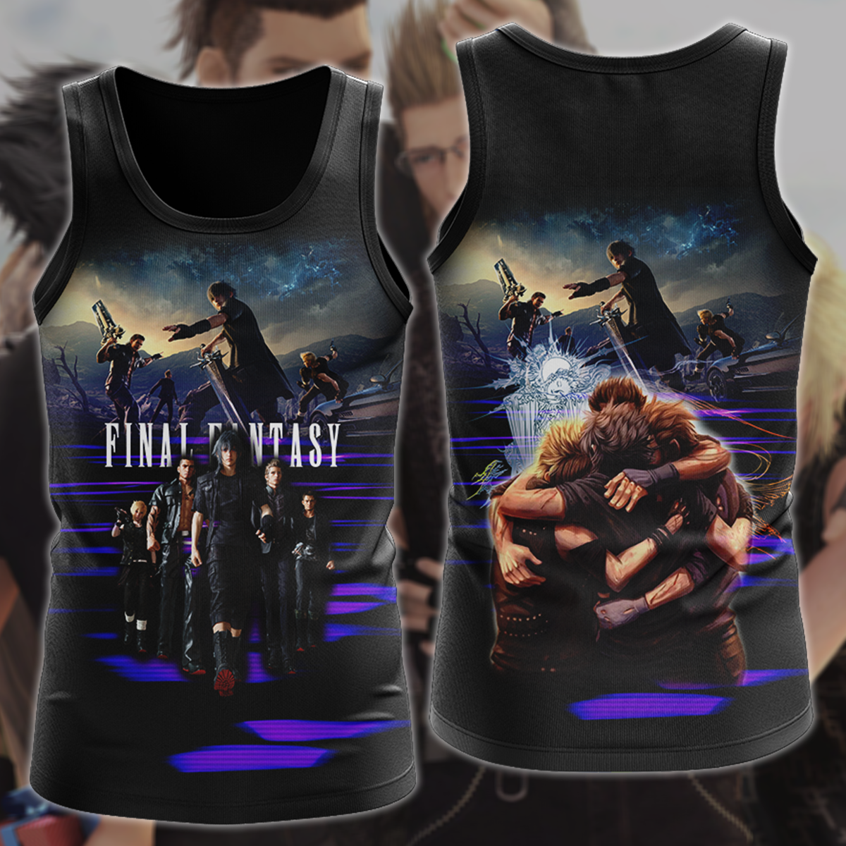 Final Fantasy XV Video Game 3D All Over Print T-shirt Tank Top Zip Hoodie Pullover Hoodie Hawaiian Shirt Beach Shorts Jogger Tank Top