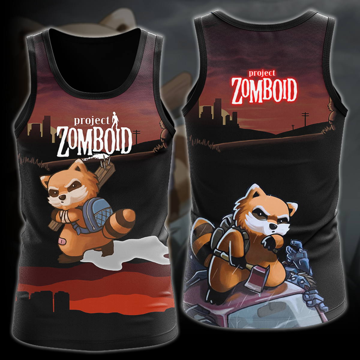 Project Zomboid Video Game 3D All Over Printed T-shirt Tank Top Zip Hoodie Pullover Hoodie Hawaiian Shirt Beach Shorts Jogger Tank Top