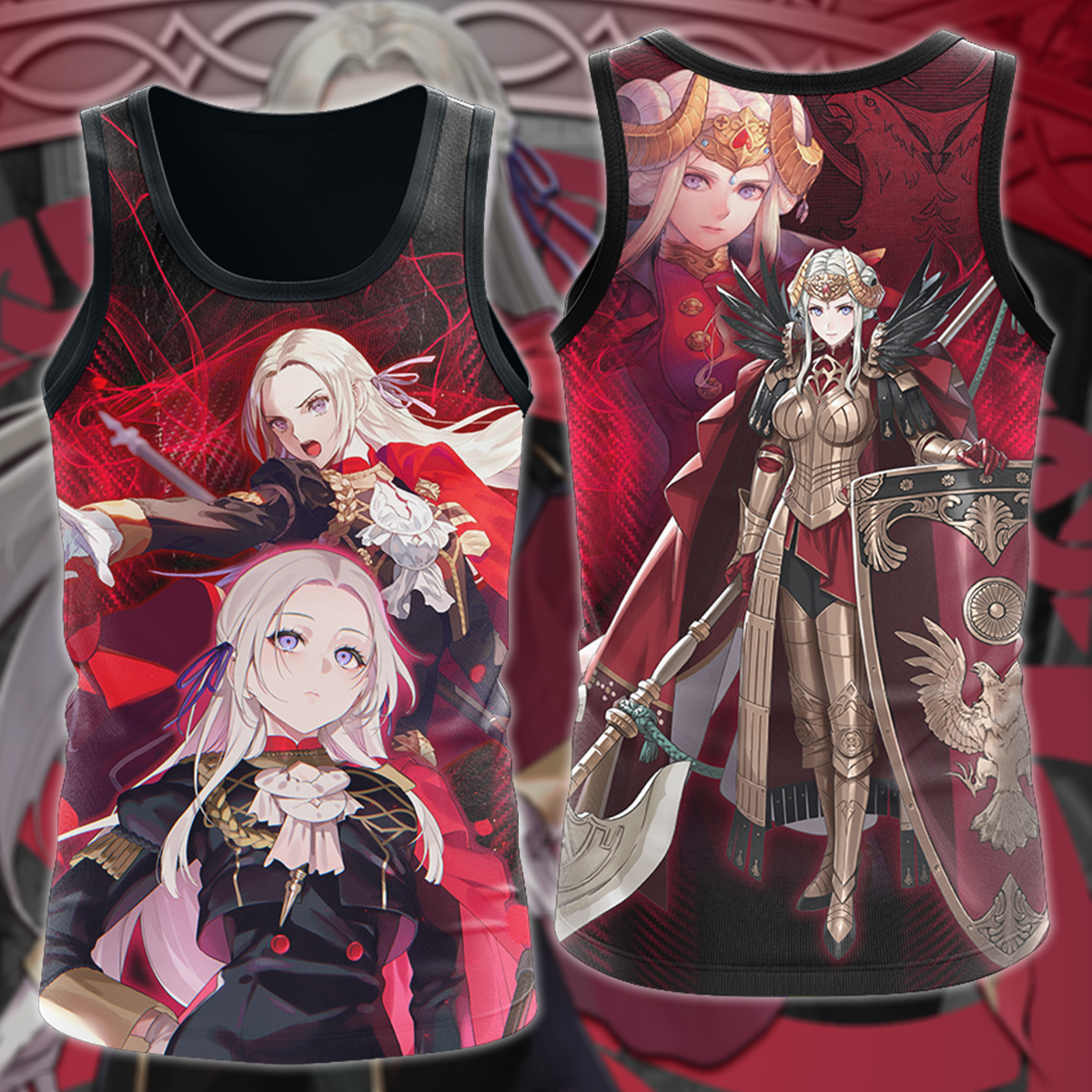 Fire Emblem Edelgard Video Game 3D All Over Print T-shirt Tank Top Zip Hoodie Pullover Hoodie Hawaiian Shirt Beach Shorts Jogger Tank Top