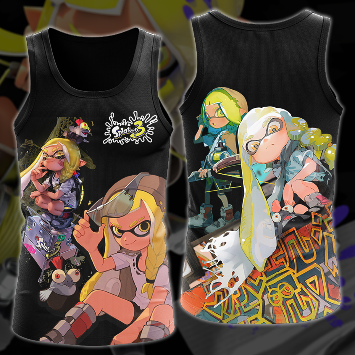 Splatoon 3 Video Game 3D All Over Printed T-shirt Tank Top Zip Hoodie Pullover Hoodie Hawaiian Shirt Beach Shorts Jogger Tank Top
