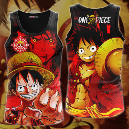 One Piece Monkey D. Luffy 3D All Over Print T-shirt Tank Top Zip Hoodie Pullover Hoodie Hawaiian Shirt Beach Shorts Jogger Tank Top