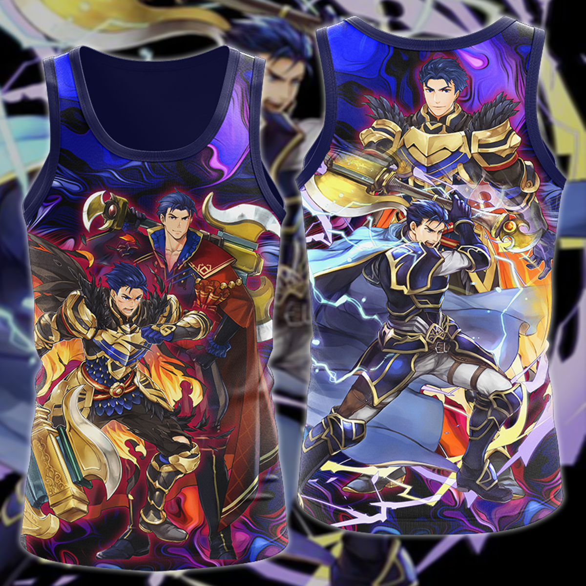Fire Emblem Hector Video Game 3D All Over Print T-shirt Tank Top Zip Hoodie Pullover Hoodie Hawaiian Shirt Beach Shorts Jogger Tank Top