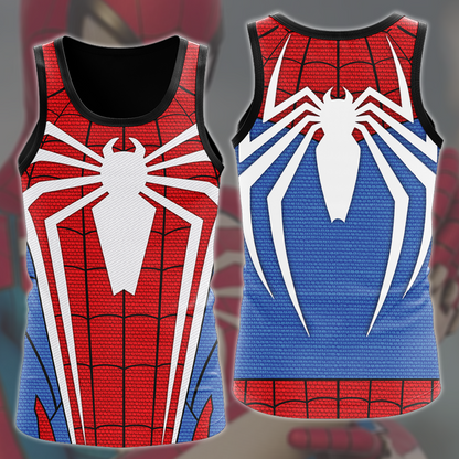 Spider-Man 2 Peter Parker Advanced Suit 2.0 Cosplay Video Game All Over Printed T-shirt Tank Top Zip Hoodie Pullover Hoodie Hawaiian Shirt Beach Shorts Joggers Tank Top