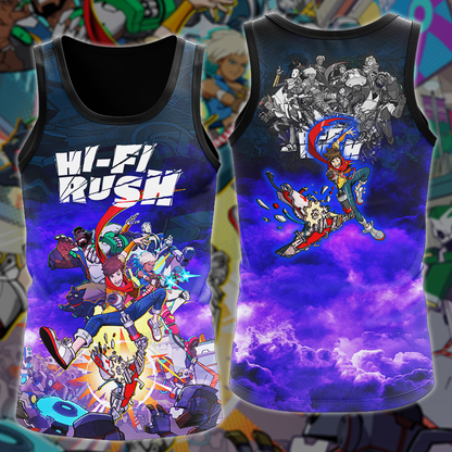 Hi-Fi RUSH Video Game 3D All Over Printed T-shirt Tank Top Zip Hoodie Pullover Hoodie Hawaiian Shirt Beach Shorts Jogger Tank Top