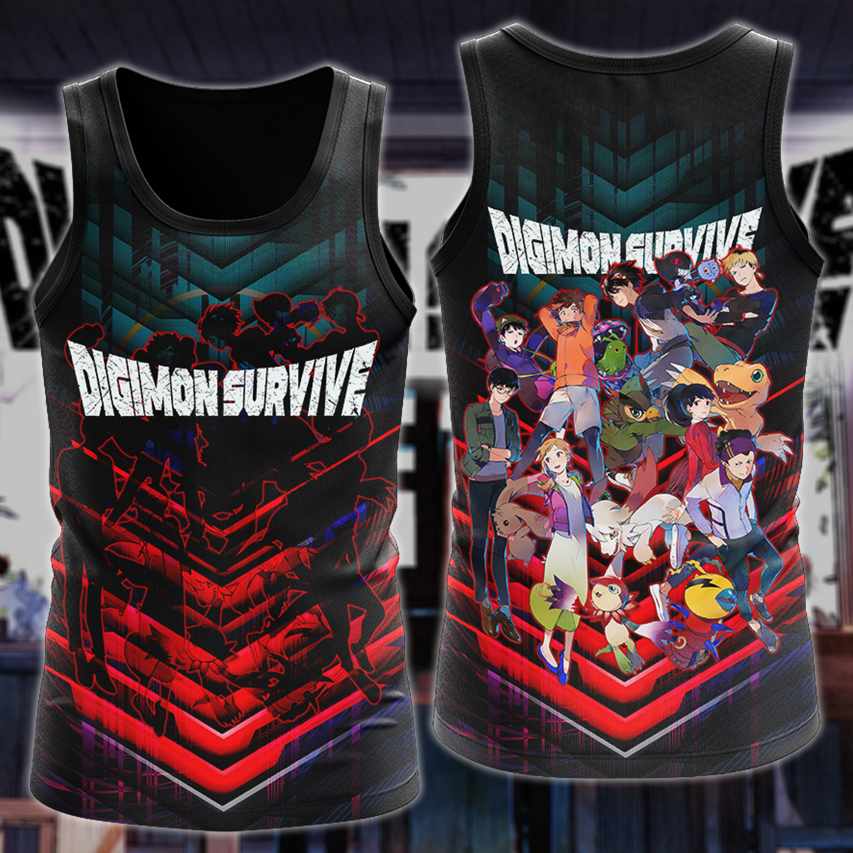 Digimon Survive Video Game 3D All Over Print T-shirt Tank Top Zip Hoodie Pullover Hoodie Hawaiian Shirt Beach Shorts Jogger Tank Top