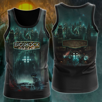 Bioshock Video Game 3D All Over Print T-shirt Tank Top Zip Hoodie Pullover Hoodie Hawaiian Shirt Beach Shorts Jogger Tank Top