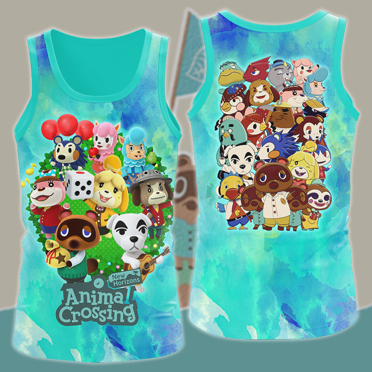 Animal Crossing New Horizons Video Game 3D All Over Print T-shirt Tank Top Zip Hoodie Pullover Hoodie Hawaiian Shirt Beach Shorts Jogger Tank Top