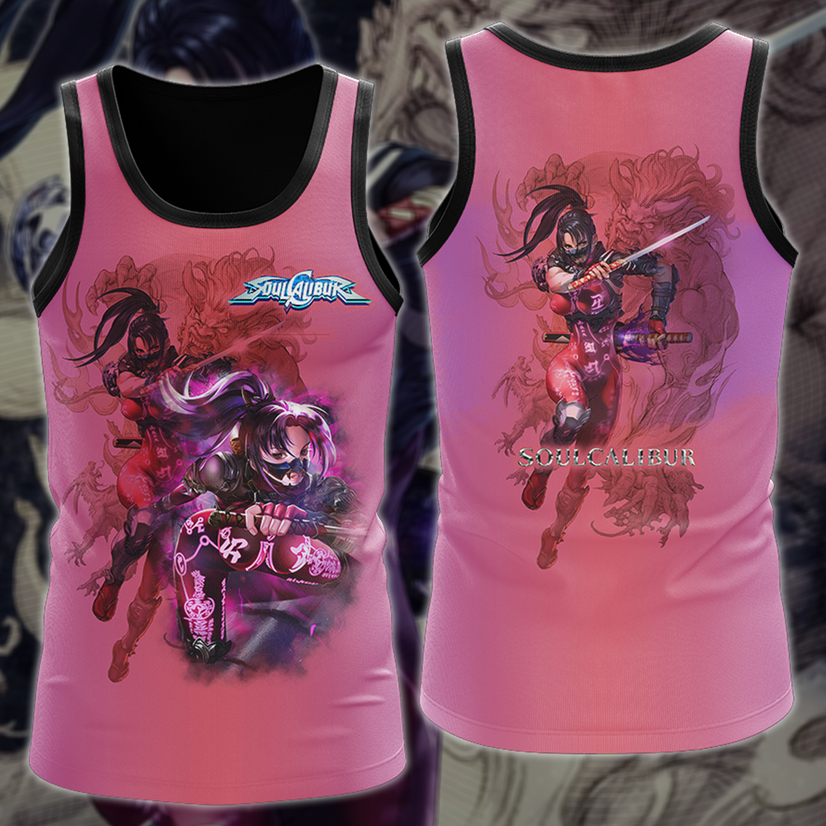 Soul Calibur Video Game 3D All Over Printed T-shirt Tank Top Zip Hoodie Pullover Hoodie Hawaiian Shirt Beach Shorts Jogger Tank Top