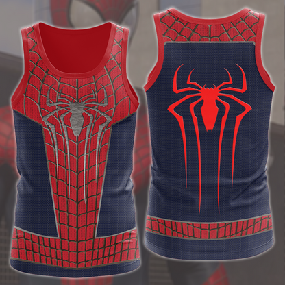 Spider-Man 2 Amazing Suit 2 (Amazing Spider-Man 2 suit) Cosplay Video Game All Over Printed T-shirt Tank Top Zip Hoodie Pullover Hoodie Hawaiian Shirt Beach Shorts Joggers Tank Top