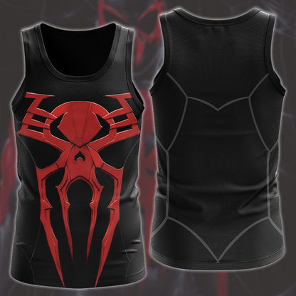 Spider-Man 2099 Black Suit Cosplay Video Game All Over Printed T-shirt Tank Top Zip Hoodie Pullover Hoodie Hawaiian Shirt Beach Shorts Joggers 2 Tank Top