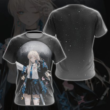 Luna Anime Girl All Over Print T-shirt Tank Top Zip Hoodie Pullover Hoodie T-shirt