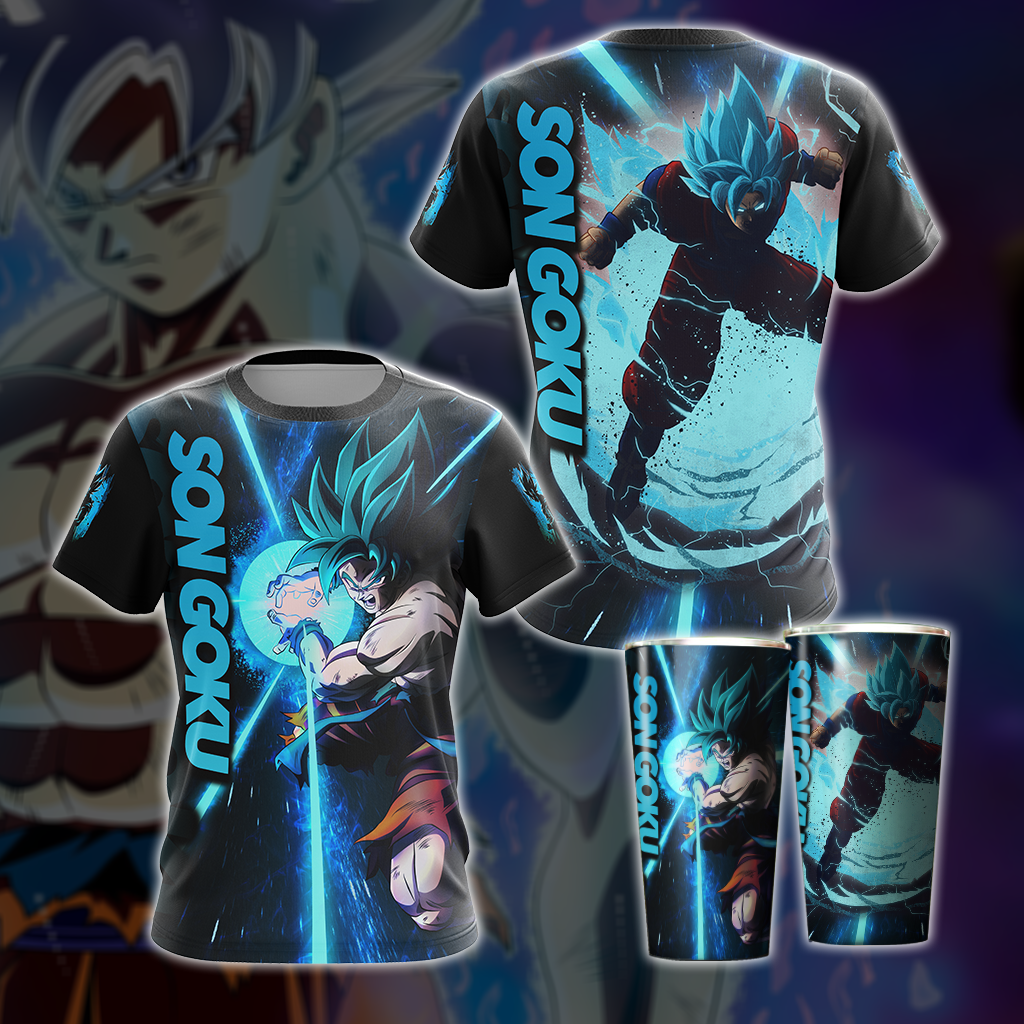 Dragon Ball Son Goku All Over Print T-shirt Zip Hoodie Pullover Hoodie