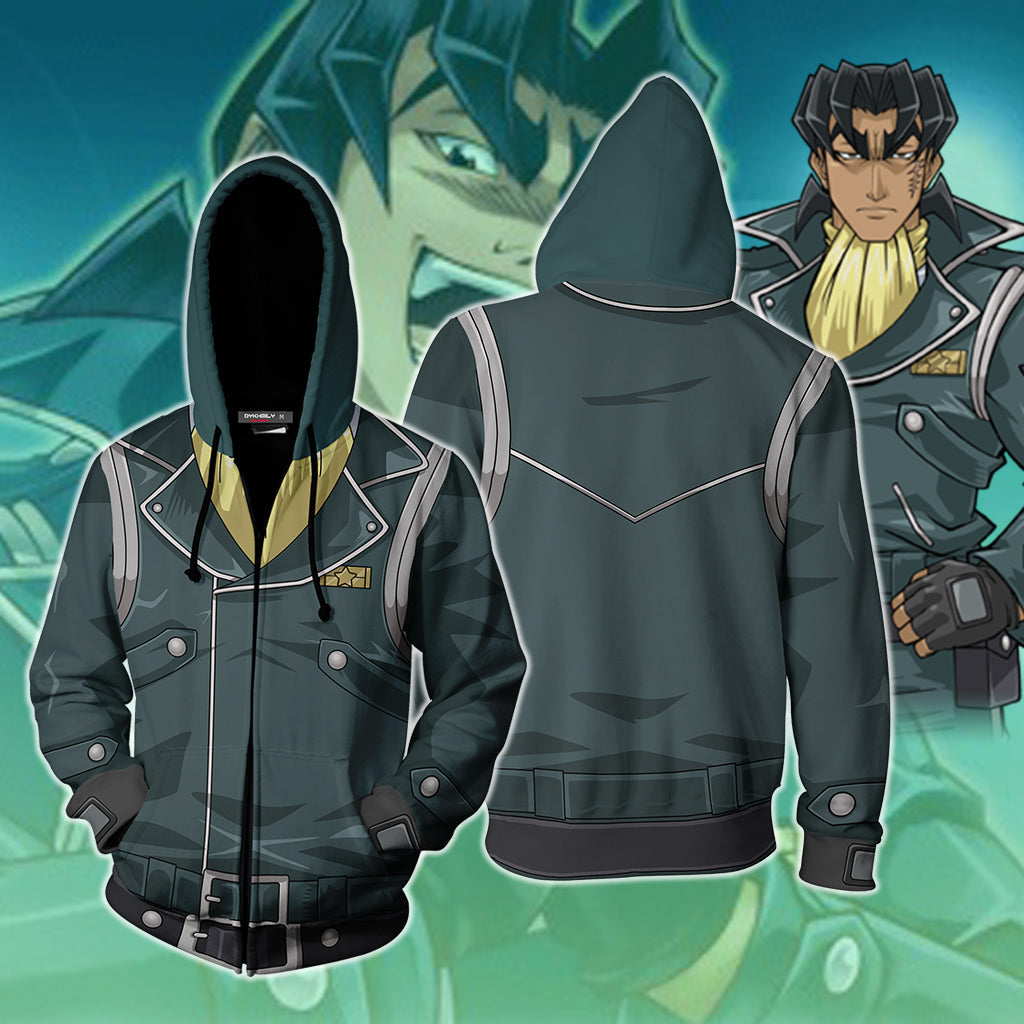 Yu-Gi-Oh! Tetsu Trudge Cosplay Zip Up Hoodie Jacket XS  