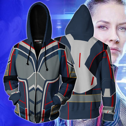 The Wasp (Janet Van Dyne) Cosplay Zip Up Hoodie Jacket 5XL