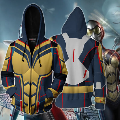 The Wasp Cosplay Zip Up Hoodie Jacket 5XL