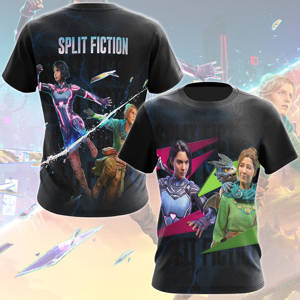 Split Fiction Video Game All Over Printed T-shirt Tank Top Zip Hoodie Pullover Hoodie Hawaiian Shirt Beach Shorts Joggers T-shirt