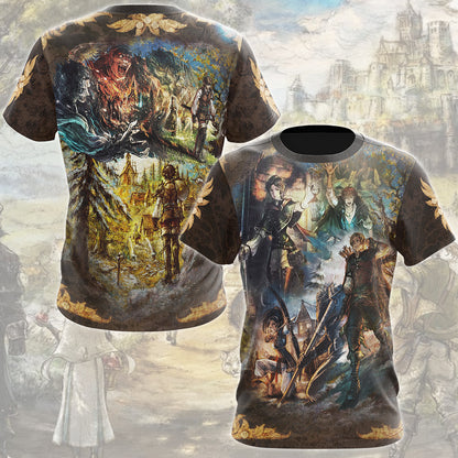 Octopath Traveler Zero Video Game All Over Printed T-shirt Tank Top Zip Hoodie Pullover Hoodie Hawaiian Shirt Beach Shorts Joggers T-shirt