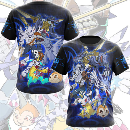 Digimon Gabumon Evolution Video Game All Over Printed T-shirt Tank Top Zip Hoodie Pullover Hoodie Hawaiian Shirt Beach Shorts Joggers T-shirt