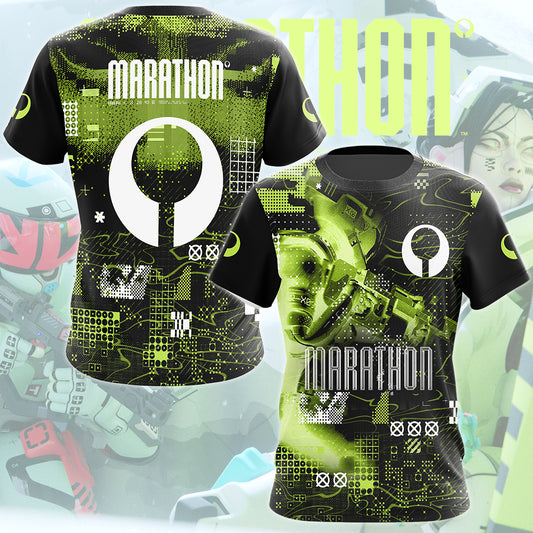 Marathon Video Game All Over Printed T-shirt Tank Top Zip Hoodie Pullover Hoodie Hawaiian Shirt Beach Shorts Joggers