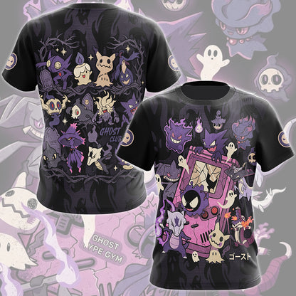 Pokemon Ghost Type Club Video Game All Over Printed T-shirt Tank Top Zip Hoodie Pullover Hoodie Hawaiian Shirt Beach Shorts Joggers
