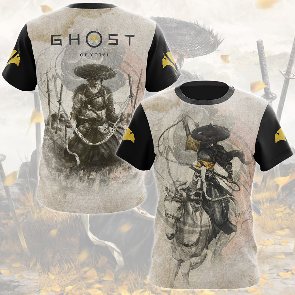 Ghost of Yotei Video Game All Over Printed T-shirt Tank Top Zip Hoodie Pullover Hoodie Hawaiian Shirt Beach Shorts Joggers T-shirt