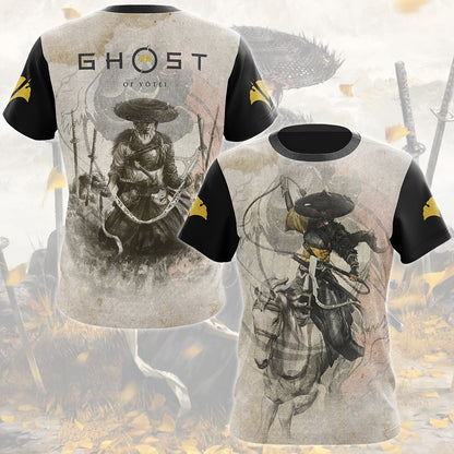 Ghost of Yotei Video Game All Over Printed T-shirt Tank Top Zip Hoodie Pullover Hoodie Hawaiian Shirt Beach Shorts Joggers T-shirt