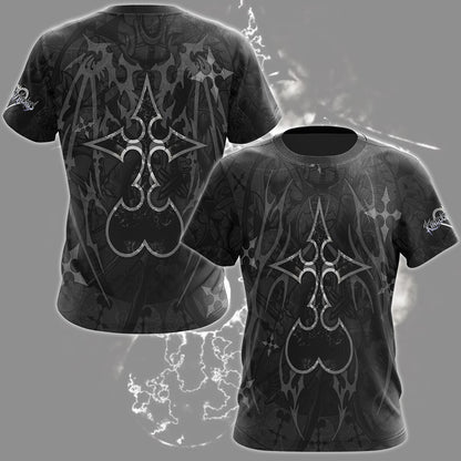 Kingdom Hearts Symbols The Nobody Sigil Video Game All Over Printed T-shirt Tank Top Zip Hoodie Pullover Hoodie Hawaiian Shirt Beach Shorts Joggers