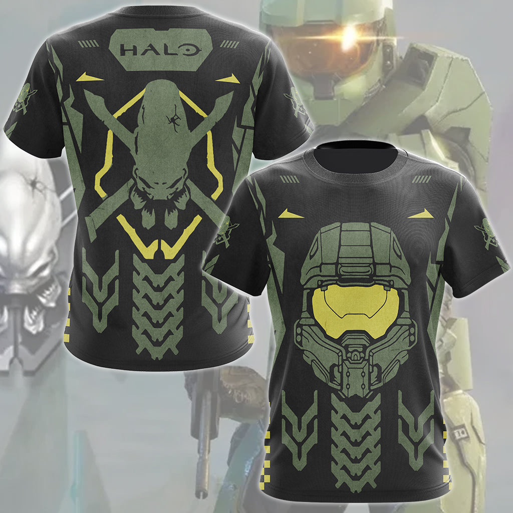 Halo Legendary Symbol Video Game All Over Printed T-shirt Tank Top Zip Hoodie Pullover Hoodie Hawaiian Shirt Beach Shorts Joggers