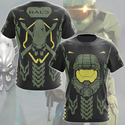 Halo Legendary Symbol Video Game All Over Printed T-shirt Tank Top Zip Hoodie Pullover Hoodie Hawaiian Shirt Beach Shorts Joggers